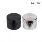 metal grinder black and chrome, Ø 4 cm, 3 parts, assorted per 12 pcs