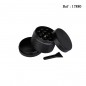 metal grinder black and chrome, Ø 4 cm, 3 parts, assorted per 12 pcs