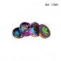 metal grinder skull/leaf Ø 4.3 cm, 4 parts assorted per 12 pcs