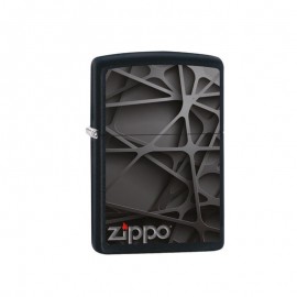 Briquet ZIPPO Noir mat décor Black Abstract design