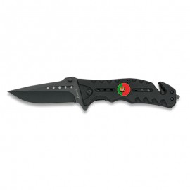 Knife FOS Black "Portuguese" 8 cm with clip