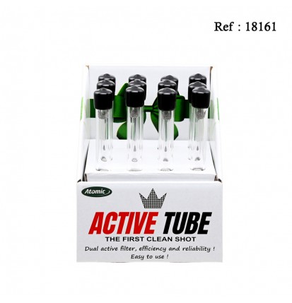 Pipe en verre Active Tube avec charbon actif, display de 12