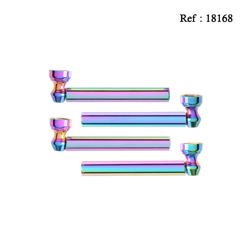 mini glass pipe  rainbow single ovc box+spare pipe screens ass per 24