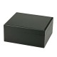 Black mat humidor complete 260 x 220 x 120 with hygrometer, humidifie