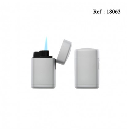 Briquet jet flame ATOMIC ARGENT Mat, display de 25