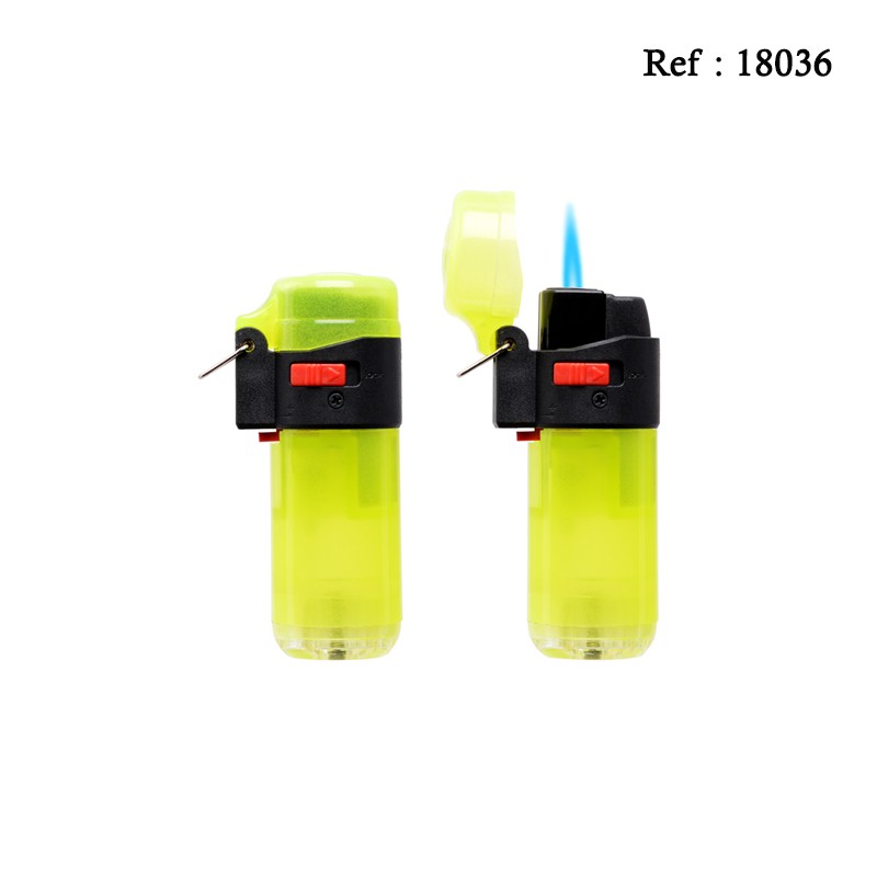 Briquet torche ATOMIC Barrel Vert fluorescent, display de 20