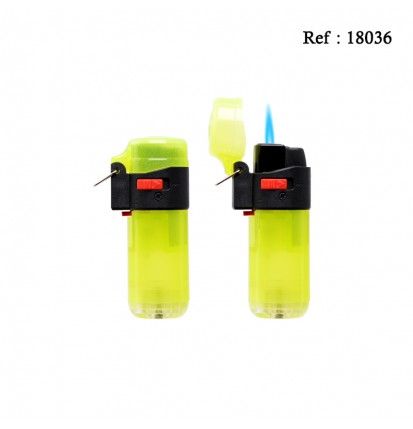 Briquet torche ATOMIC Barrel Vert fluorescent, display de 20