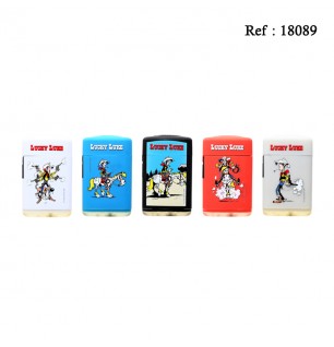 Jet flame lighter LUCKY LUKE I rubber assorted per 25 pcs