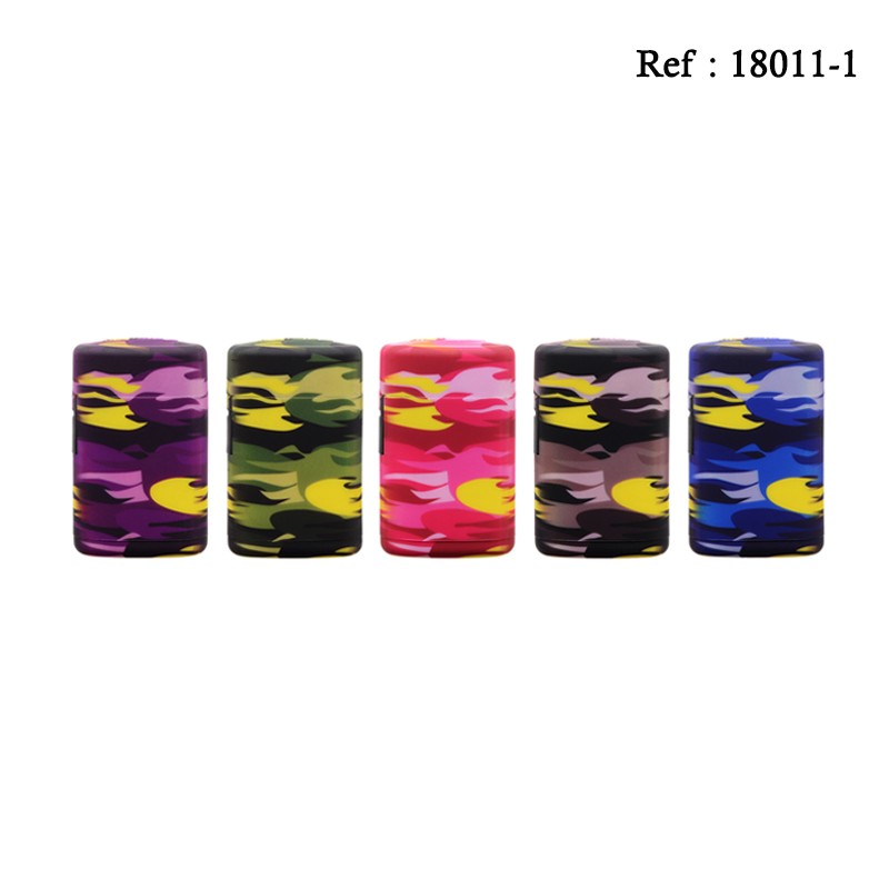 Jet flame lighter rubber camouflage assorted per 25 pcs