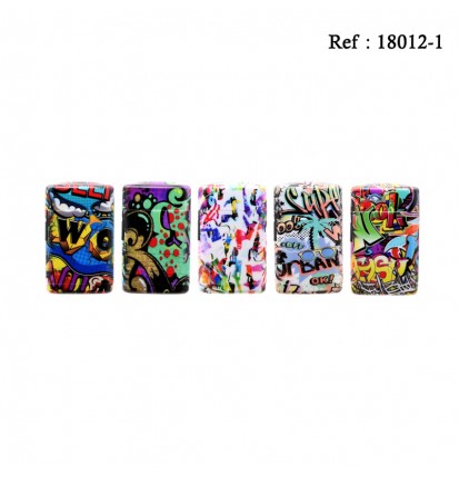 Jet flame lighter Graffiti assorted per 25 pcs