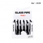 tobacco pipe black glass per 24 pcs