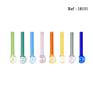 glass pipe basic 8 colors assorted per 24 pcs