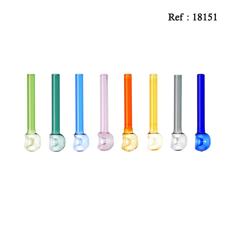 glass pipe basic 8 colors assorted per 24 pcs