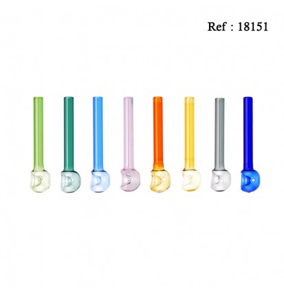 glass pipe basic 8 colors assorted per 24 pcs