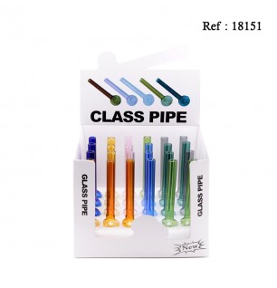 glass pipe basic 8 colors assorted per 24 pcs