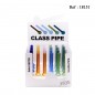 glass pipe basic 8 colors assorted per 24 pcs