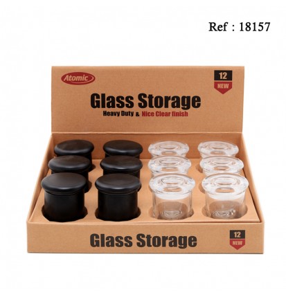 Atomic Glass Storage 2 Parts 2 Colors Assorted