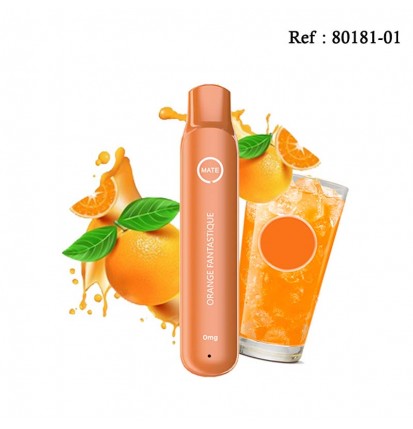 Disposable E-cigarettes FLAWOOR Mate 0mg/mL - Orange Fantastique