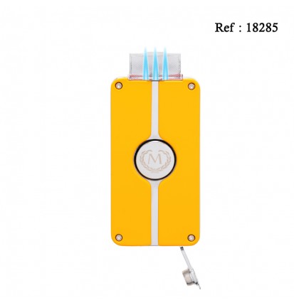 Briquet MYON Cigare triple jet Racing Edition Jaune