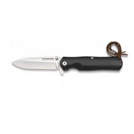 Knife 8 cm Stamina black with leather cord