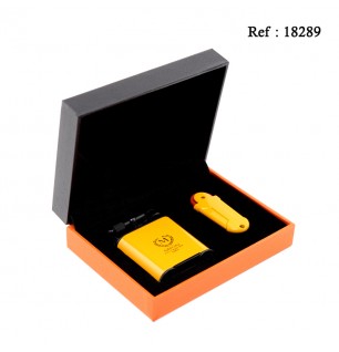 Briquet MYON Cigare double jet Racing Edition Jaune