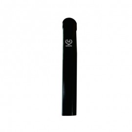metal tube for 1 cigar, black with hygrometer