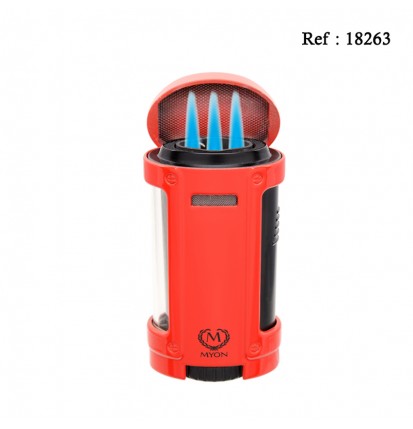 Briquet MYON Cigare quadruple jet Racing Edition Rouge