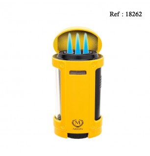 Briquet MYON Cigare quadruple jet Racing Edition Jaune