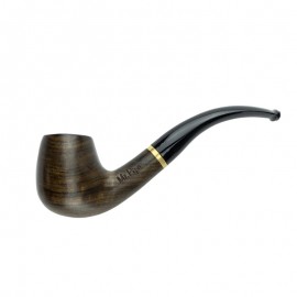 Pipe Mr Pipe redwood brown polished 9mm, golden ring, pack of 5