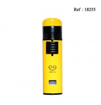 Briquet MYON Cigare Bayonet triple jet Jaune, avec emporte pièce