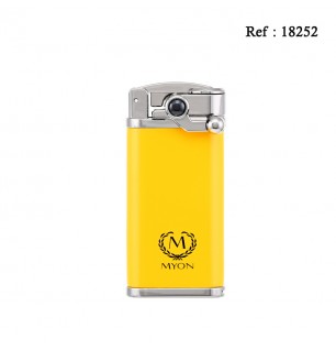 Briquet MYON Cigar-king un jet Jaune, avec emporte pièce