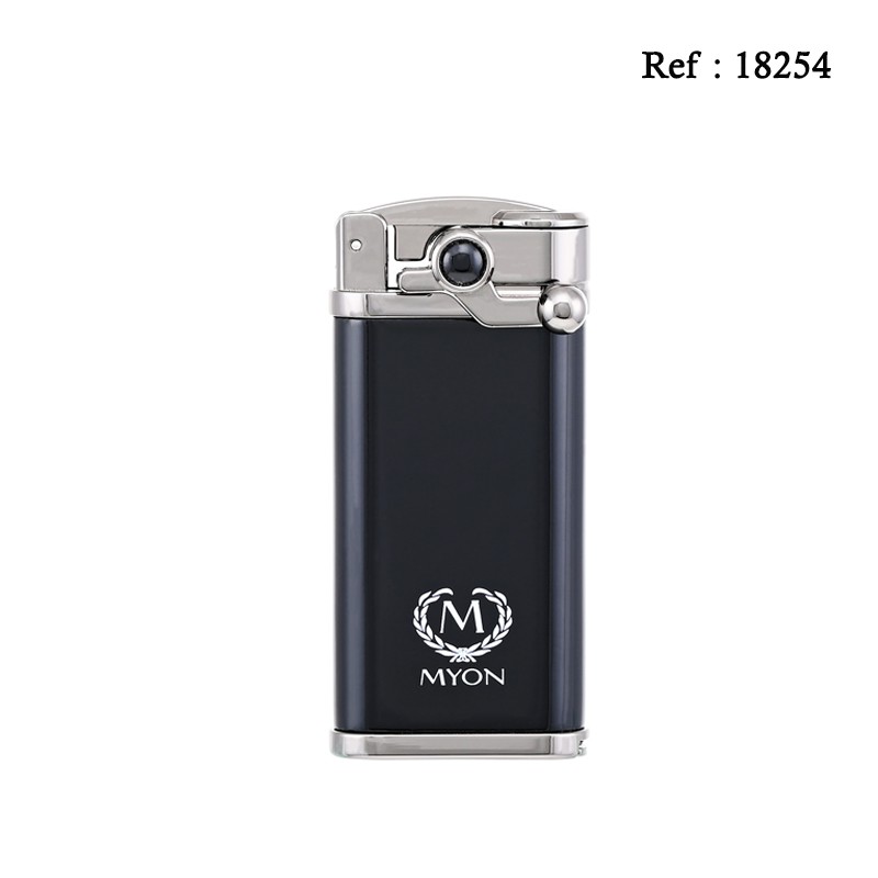 Briquet MYON Cigar-King un jet Noir, avec emporte pièce