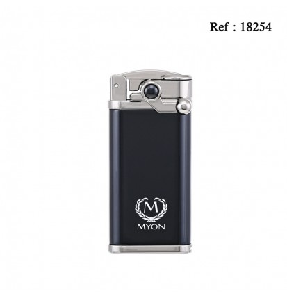 Briquet MYON Cigar-King un jet Noir, avec emporte pièce