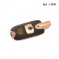 Myon cigar table lighter Monarch double jet Black/Rose gold