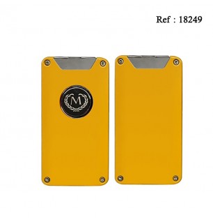 Briquet MYON Cigare USB double jet Jaune