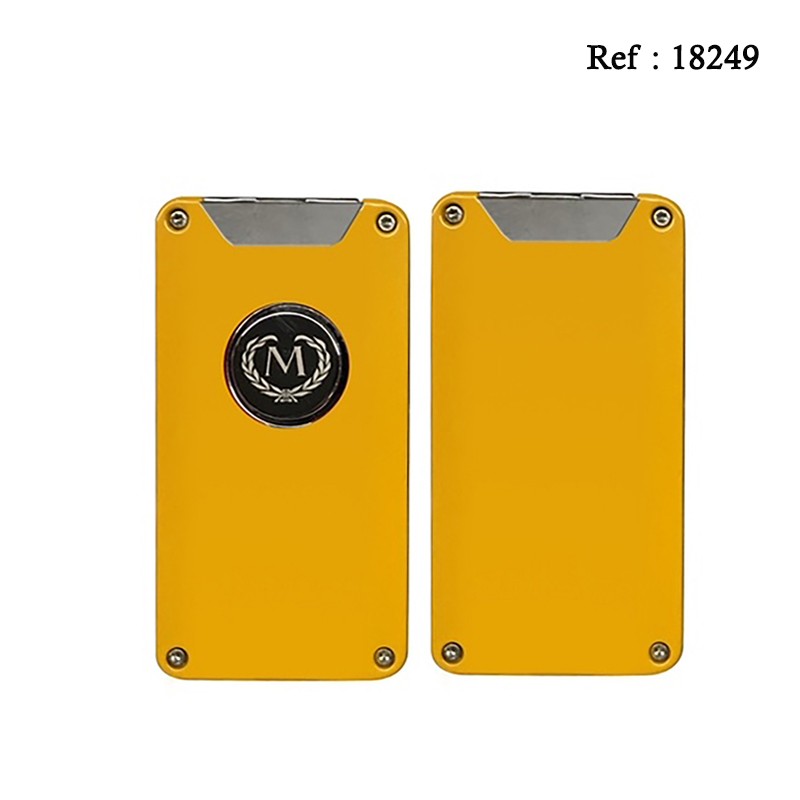 Briquet MYON Cigare USB double jet Jaune