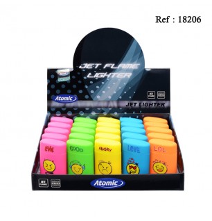 jet flam lighter EMOJI rubber assorted per 25 pcs