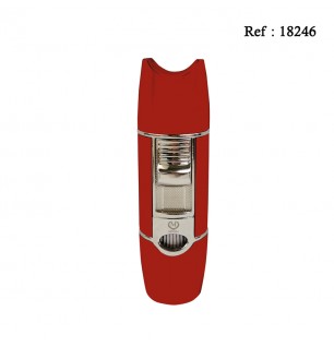 trijet cigar MYON lighter Red with cigar piercer and cigar holder