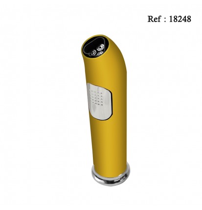 Briquet MYON Cigare triple jet Jaune, attributs chromé