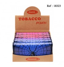 Blague à tabac Araignée coloris assortis, display de 6