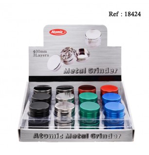 Grinder métal CONEY ass, Ø 3 cm, display de 24