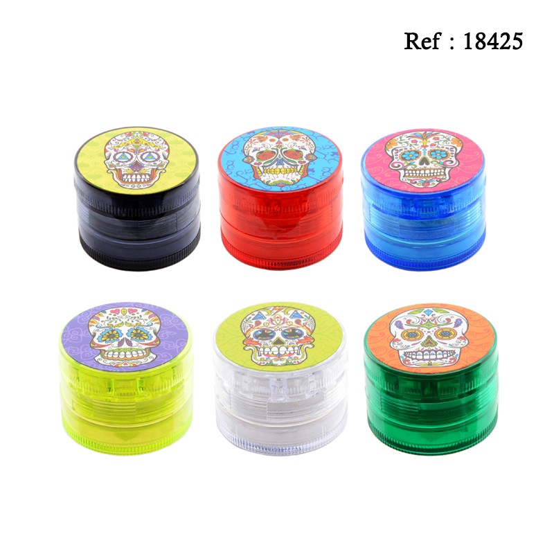 Grinder plastique La Catrina, Ø 5 cm, display de 24