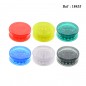 Grinder plastique 6 couleurs assortis, Ø 6 cm, display de 24