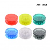 Grinder plastique 6 couleurs assortis, Ø 6 cm, display de 24