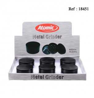 metal grinder black Ø 5 cm, 3 parts per 6 pcs