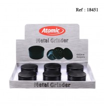 Grinder métal Noir, Ø 5 cm, 3 éléments, display de 6