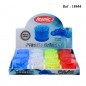 plastic grinder Ø 5 cm, 4 parts, 4 colors assorted per 12 pcs