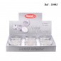 metal grinder Chrom, Ø 5cm, 3 parts, assorted per 6 pcs