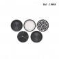 metal grinder Black and Silver Ø 6.3 cm, 5 parts, assorted per 6 pcs