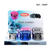 Grinder plastique Miroir, Ø 6.3 cm, 4 éléments, display de 6